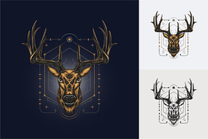 Vector Deer head