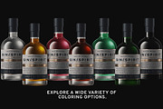 Gin Bottle Mockup V2, a Product Mockup by HexenDesigns (Thumbnail 7 of 14)