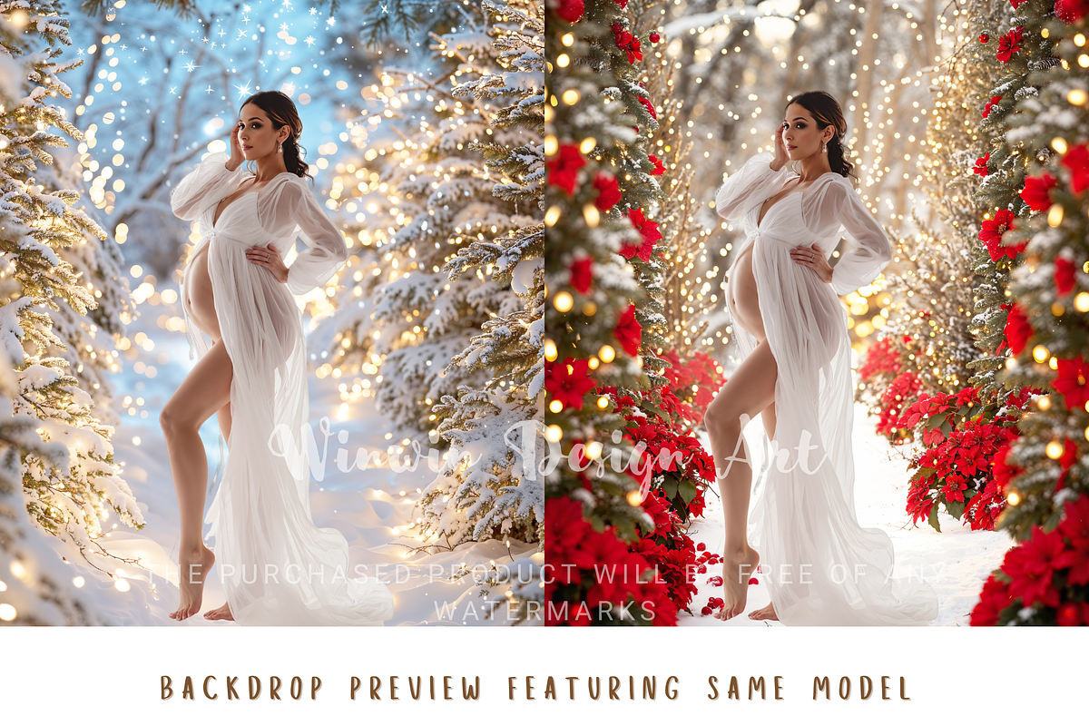 Christmas Bokeh Digital Background, a Background Photo by Winwin Design Art (Photo 8 of 8)