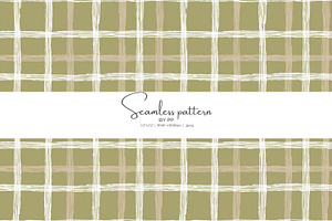 neutral plaid seamless pattern, a Decorative Illustration by Pink Studio Art