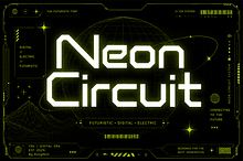 Neon Circuit - Modern Display Font