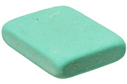Close up of one green rectangular eraser on isolated background, an Abstract Photo by ndanko (Thumbnail 2 of 2)