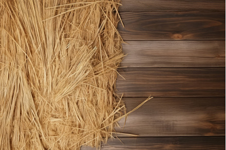 Dried hay on wooden background, an Animal Photo by Ylivdesign