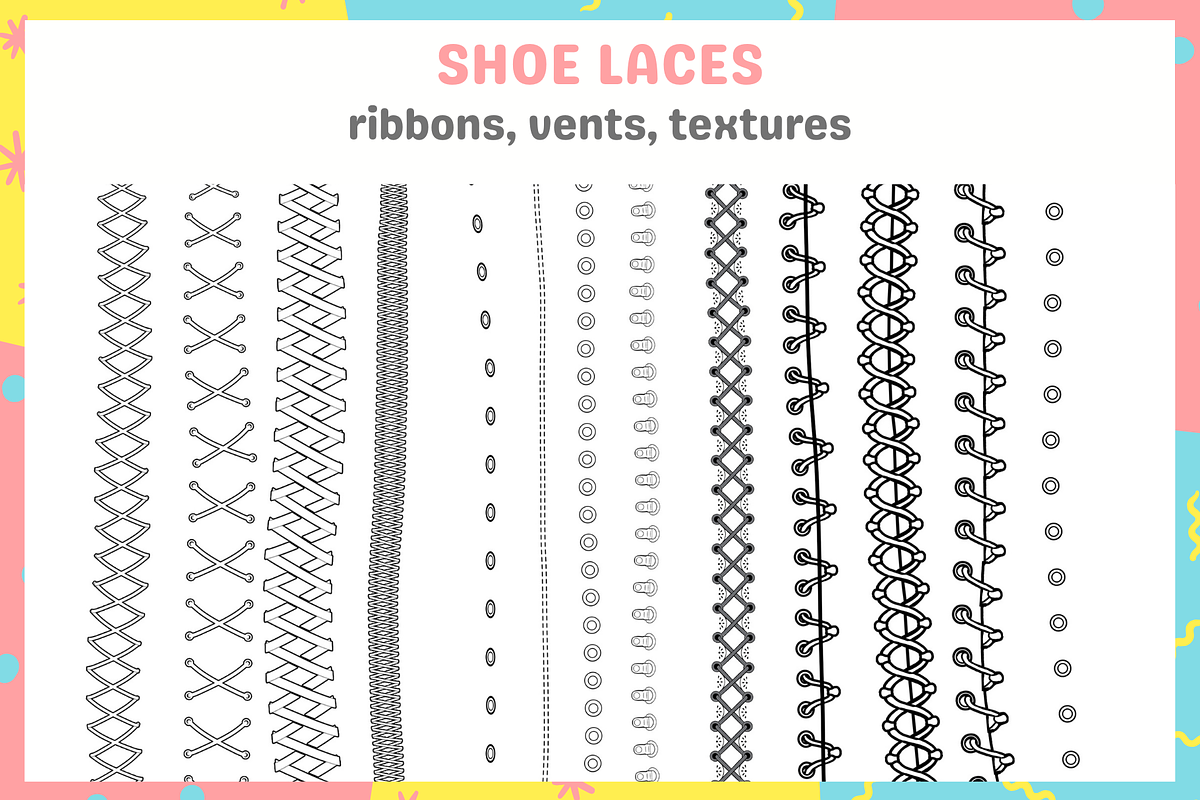 Ultimate Shoe Lace Procreate Brushes, a Brush Add-On by Cozy Brushery (Photo 3 of 7)