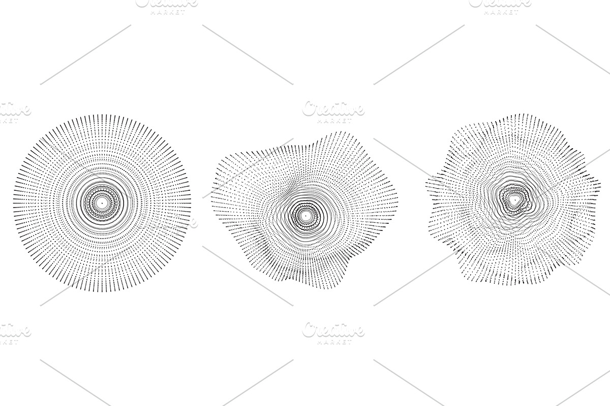 Radial dotted sphere shapes with, a Technology Illustration by art PVP - market