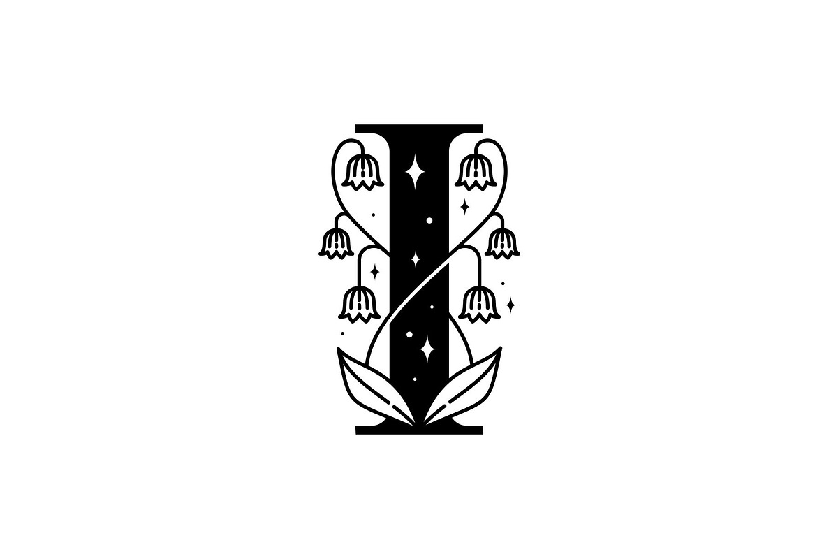 Letter I Lily of the Valley Logo, a Branding & Logo Template by Buqancreative (Photo 1 of 4)