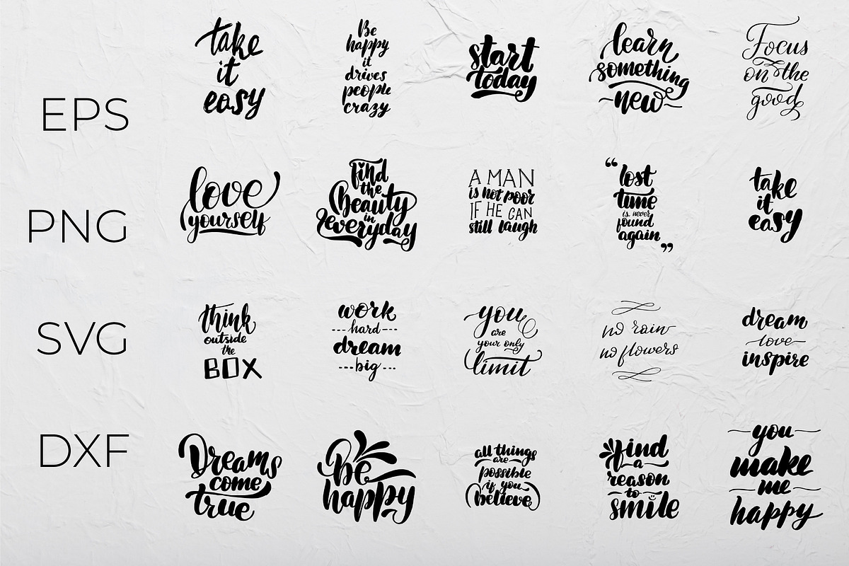 100 Motivational Lettering Phrases, an Object Graphic by Selentaori Studio (Photo 4 of 10)
