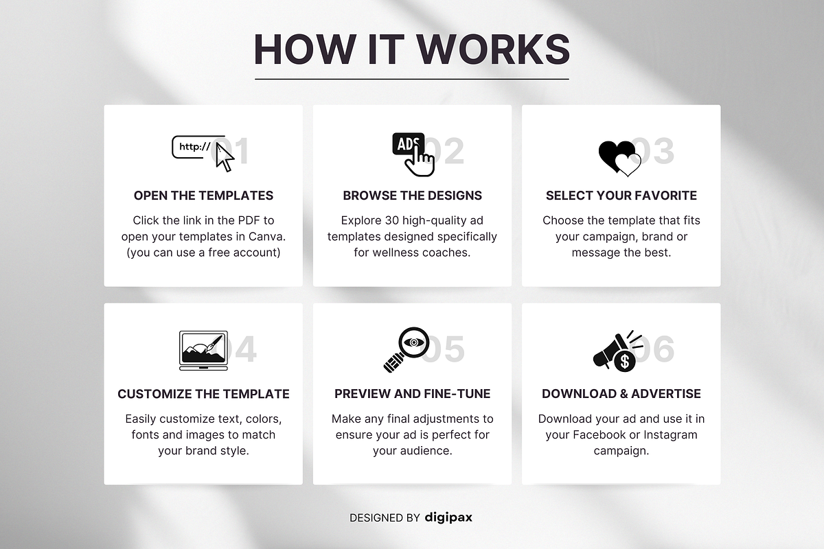 Wellness Static Ad Templates Canva, a Social Media Template by DigiPax (Photo 8 of 11)