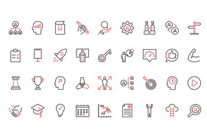 Mentoring training icons, a Person Illustration by Lemberg Vector
