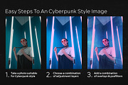 Cyberpunk Photo Effects & Overlays, a Preset Add-On by PhotoSpirit (Thumbnail 2 of 12)