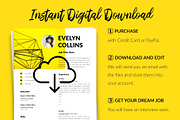 Modern Resume Bundle / CV - Evelyn, a Resume Template by Templates Design Co. (Thumbnail 14 of 17)