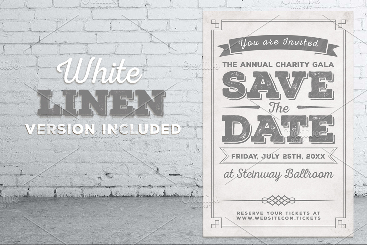 Vintage Chalk Flyer Invite, an Invitation Template by SkyvaraSupply (Photo 2 of 3)