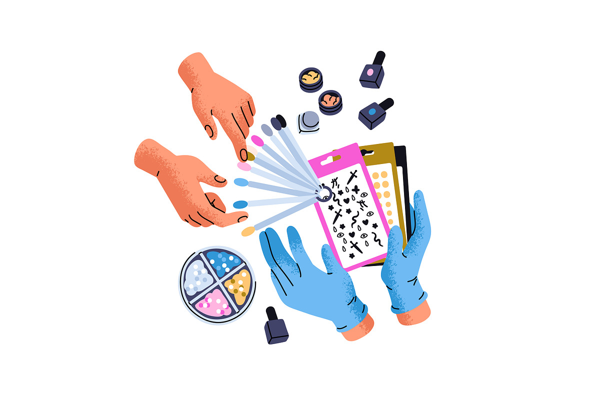 Female manicure, beauty tools set, an Illustration by PaperTrident (Photo 4 of 7)
