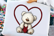 Valentine’s Day Teddy Clipart, an Illustration by Craft Nest (Thumbnail 11 of 11)
