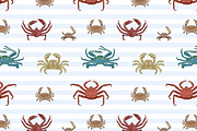 Crabs set + seamless patterns, an Animal Illustration by Good Studio (Thumbnail 6 of 14)