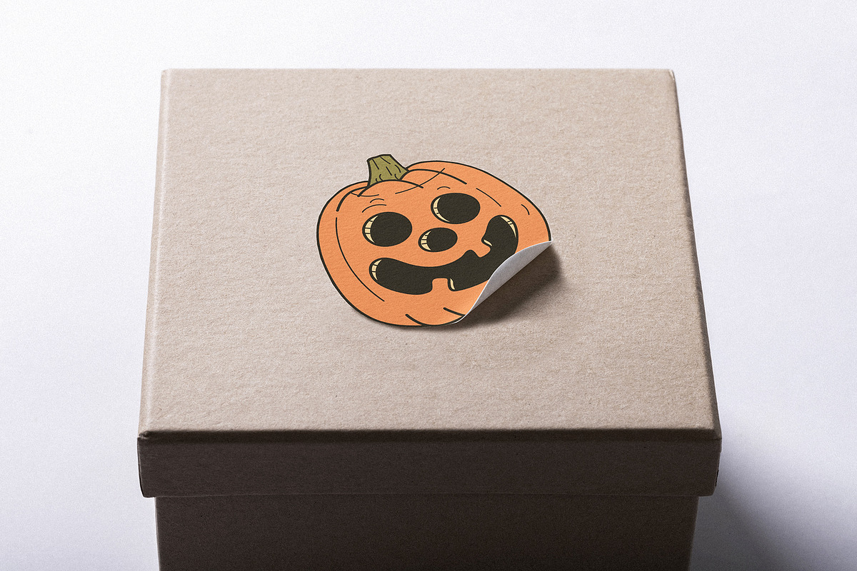 Retro Halloween Patterns & Elements, a Pattern Graphic by Kokoshka (Photo 4 of 9)