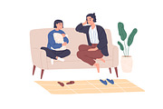 Parent - teenager relationships set, a Person Illustration by Good Studio (Thumbnail 4 of 9)