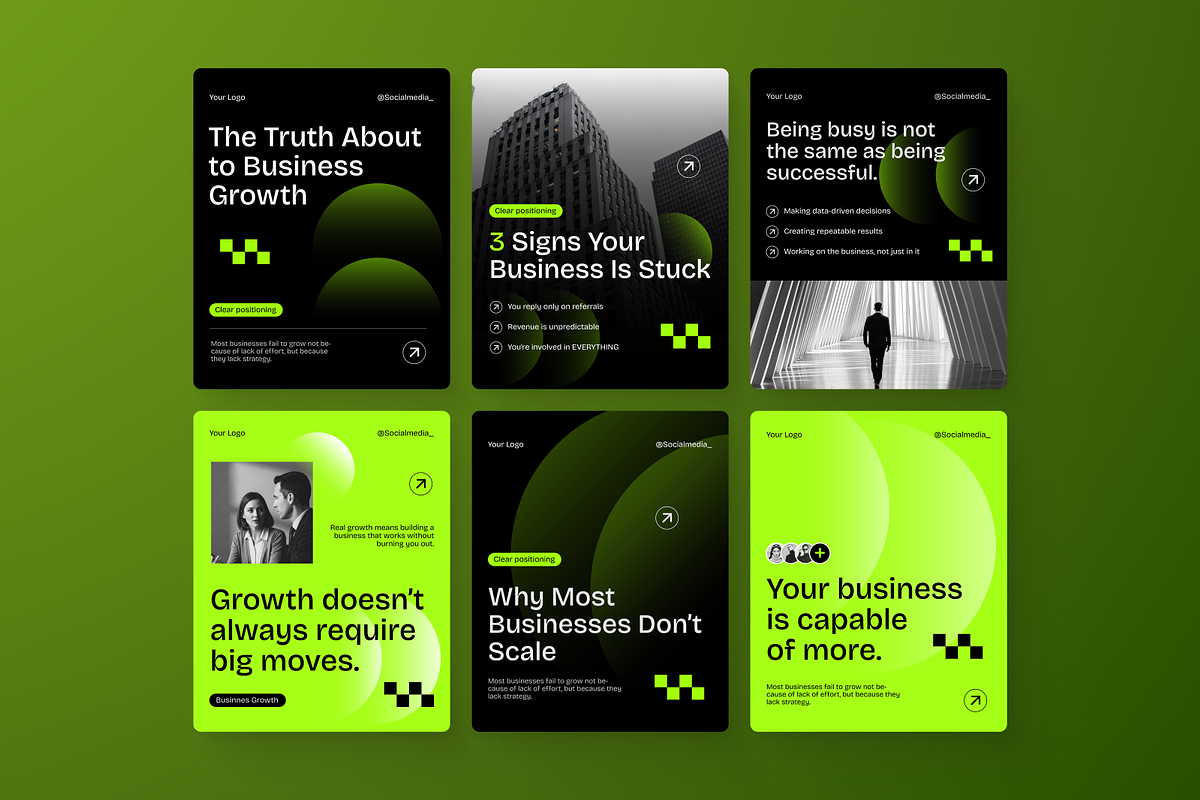 Business Growth Instagram Post, a Social Media Template by Annora Studio (Photo 2 of 6)