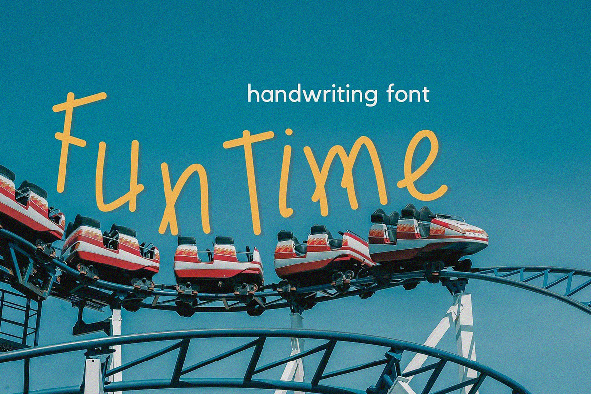 FunTime Handwritten Font, a Handwritten Font by Ruddean2109 (Photo 1 of 10)