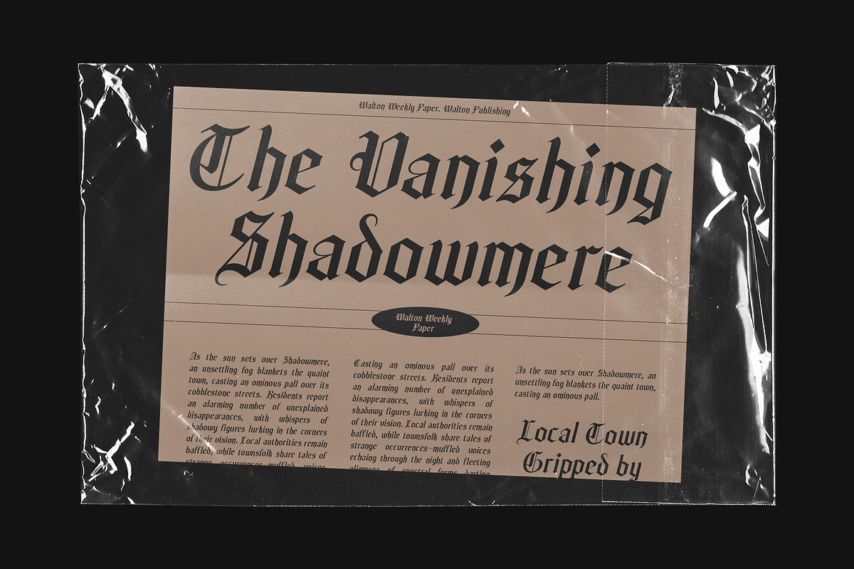 CS Aither – Blackletter Font, a Blackletter Font by Craft Supply Co. (Photo 5 of 8)