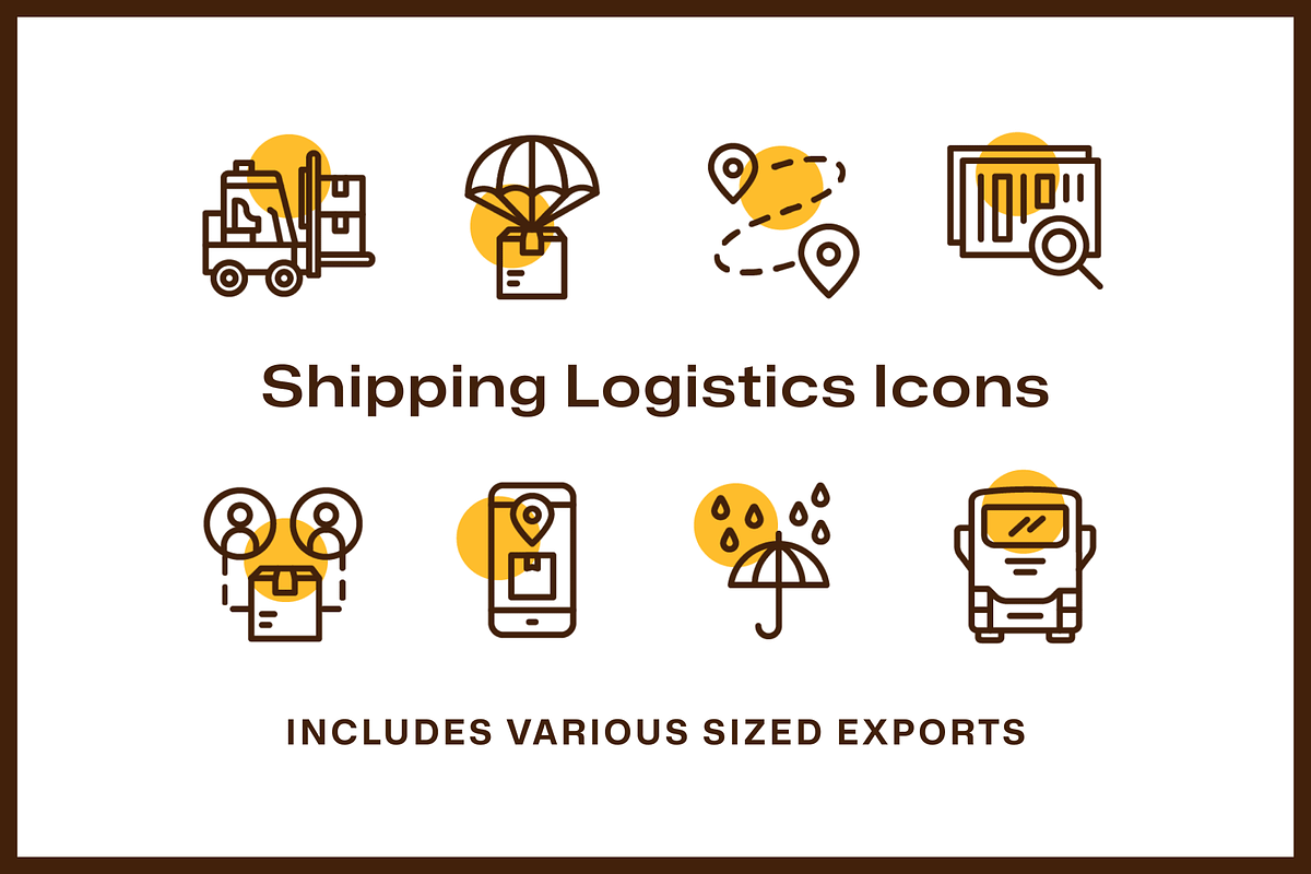 54 Shipping Logistics Icons, an Icon by Furnace (Photo 4 of 5)