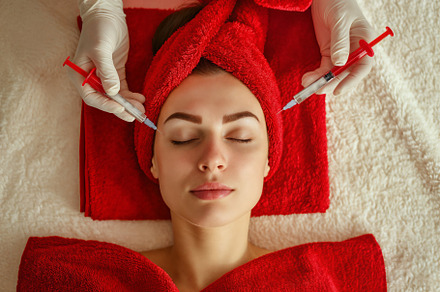 Woman Receiving Facial Treatment at Spa. Generative AI., a Health & Medical Photo by OSORIOartist