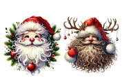 Watercolor Quirky Santa Claus Clipar, an Illustration by Designworld (Thumbnail 4 of 5)