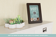 WiFi QR Code Sign - Green, a Marketing Template by SunshineStudioBoutique (Thumbnail 7 of 10)