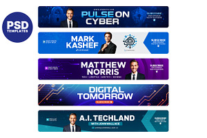 Tech Youtube Banner Bundle Pack