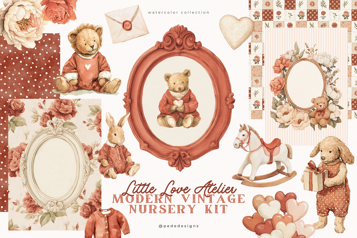 Little Love Atelier - Nursery Kit, an Animal Illustration by PeDe Designs
