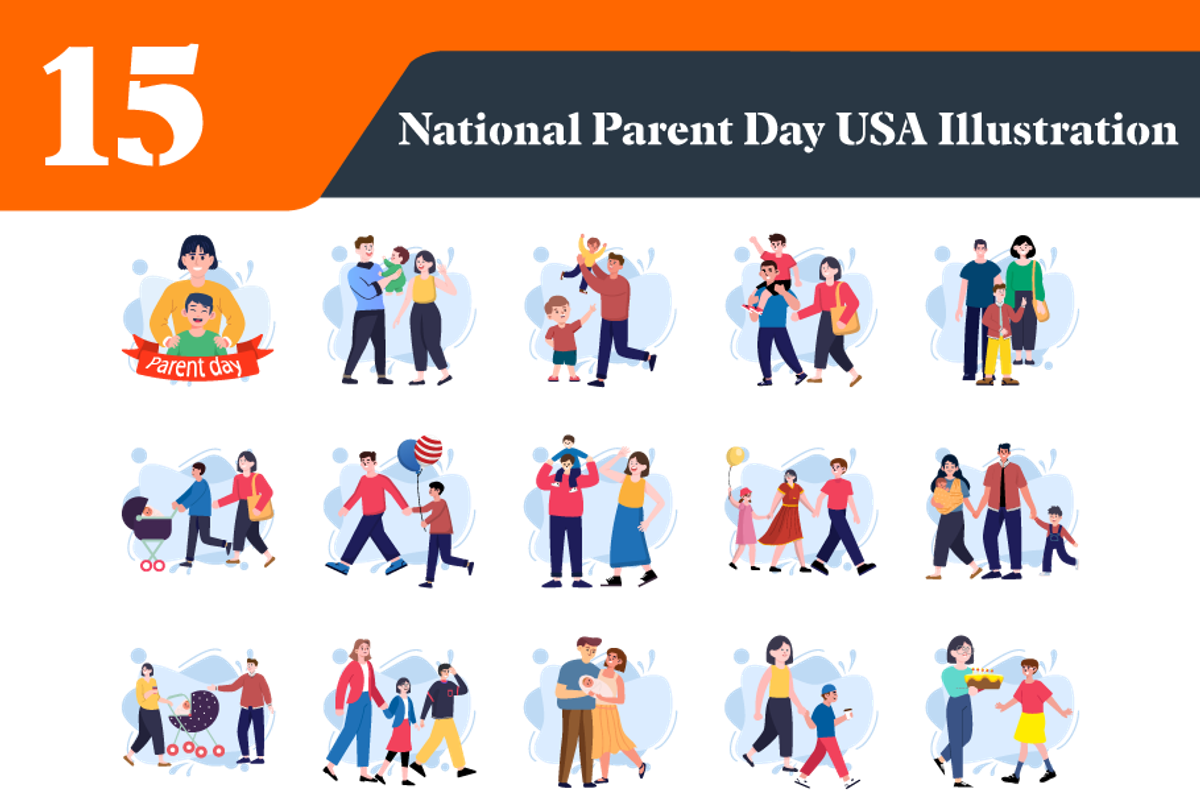National Parents Day Illustrations, a Person Illustration by EllaMaiyaali (Photo 3 of 3)
