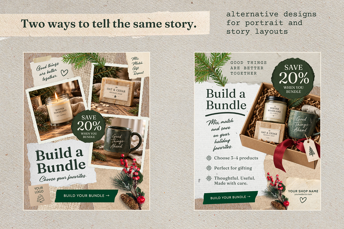 Maker's Holiday Canva Marketing Kit, a Marketing Template by noggindoodle (Photo 6 of 9)
