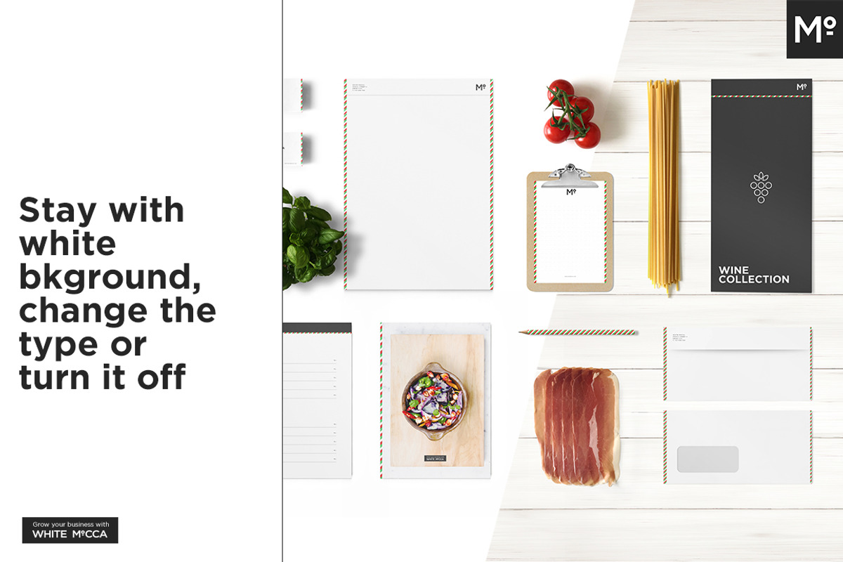 Italian Restaurant Identity Mock-up, a Books & Magazine Mockup by Mocca Mockups Store (Photo 7 of 10)