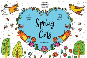 Spring Cats - 42 objects