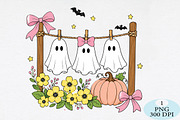 Cute Hanging Ghost Halloween PNG, a Seasonal Illustration by Daily.Designs (Thumbnail 1 of 5)