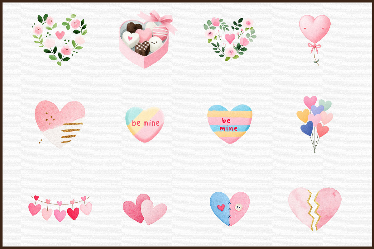 Watercolor Heart to Heart Valentine', an Illustration by Sublimation Artist (Photo 3 of 6)