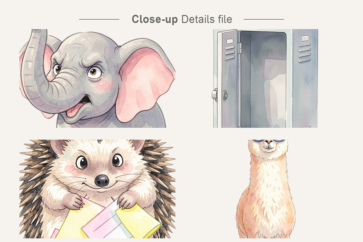 Grumpy School Animal Sublimation, an Illustration by Artnoy (Photo 4 of 8)