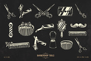 Handrawn Barber Element Set, an Object Graphic by Invisual Studio (Thumbnail 4 of 9)