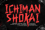 Ichiman Shokai Horror Scary Typeface, a Handwritten Font by Maulana Creative (Thumbnail 1 of 7)