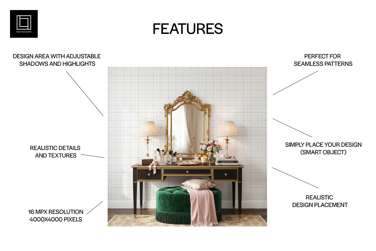 Dressing Room Wallpaper Mockup PSD, a Household Mockup by 1001 mockups (Photo 2 of 15)