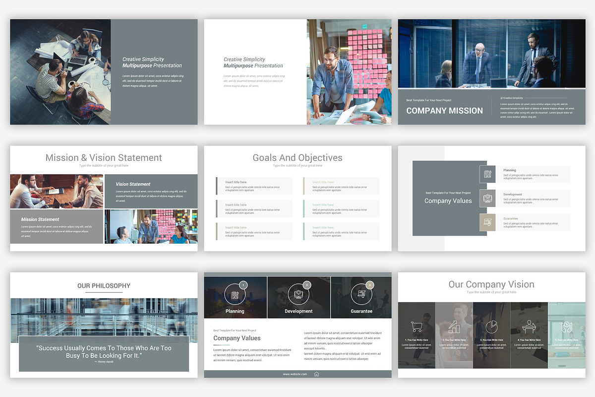 Simplicity PowerPoint Template, a Presentation Template by SlideOne