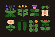 Abstract floral icons, flowers set, a Decorative Illustration by Good Studio (Thumbnail 7 of 13)