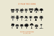 Palm Tree Icons, a Graphic by nickqtx (Thumbnail 1 of 4)