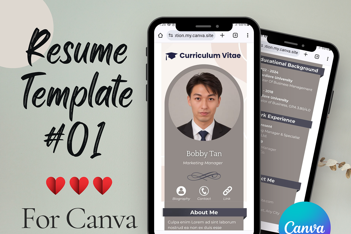 StarCV Pro-01|Canva Resume Template, a Landing Page Template by Omaikraf Studio (Photo 1 of 8)
