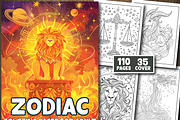 Adults Zodiac Coloring Book Pages, a Person Illustration by Design Station (Thumbnail 1 of 5)