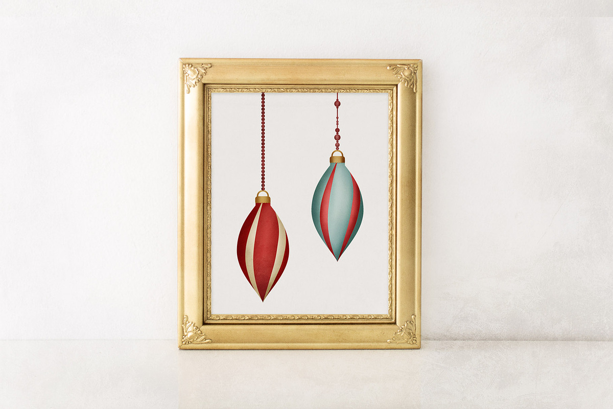 Old Christmas Balls Ornaments, a Decorative Illustration by Chus Moreno Studio (Photo 3 of 5)