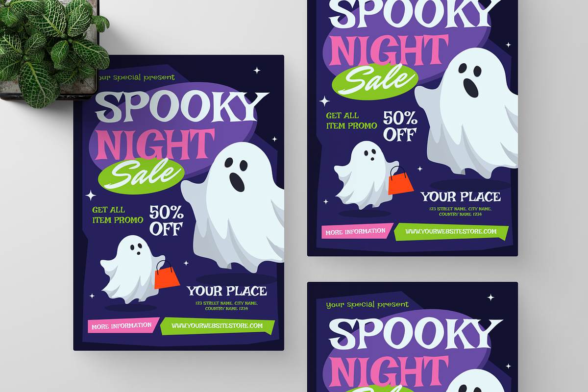 Spooky Night Sale Promo Flyer preview 3