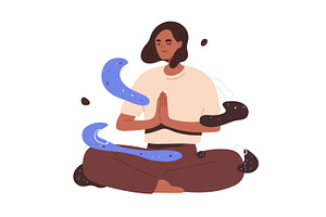 Women Meditating Concept