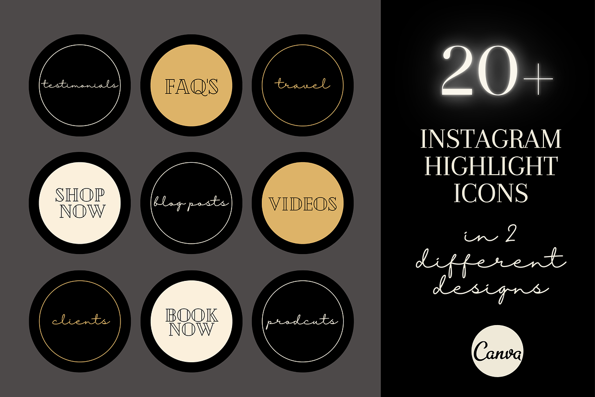 Luxe Dark Minimal Instagram Template, a Social Media Template by Faytemplates (Photo 4 of 10)
