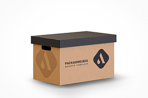 Shoe Cardboard Box Mockup